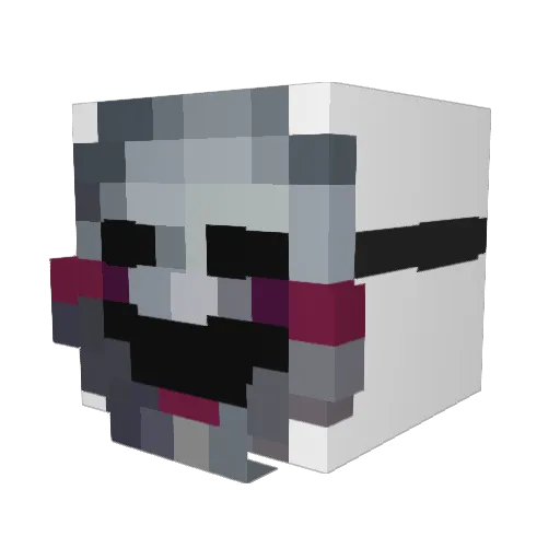 Paltero Minecraft avatar head, 3D render