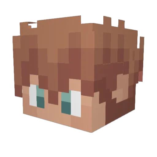 Palumain Minecraft avatar head, 3D render
