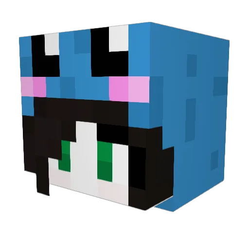 Paluten_GLP_17 Minecraft avatar head, 3D render