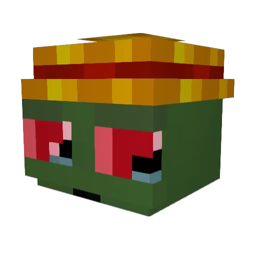 Pamafra420 Minecraft avatar head, 3D render