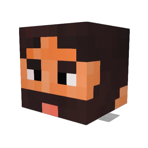 Pamalga Minecraft avatar head, 3D render