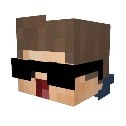 Pamant Minecraft avatar head, 3D render