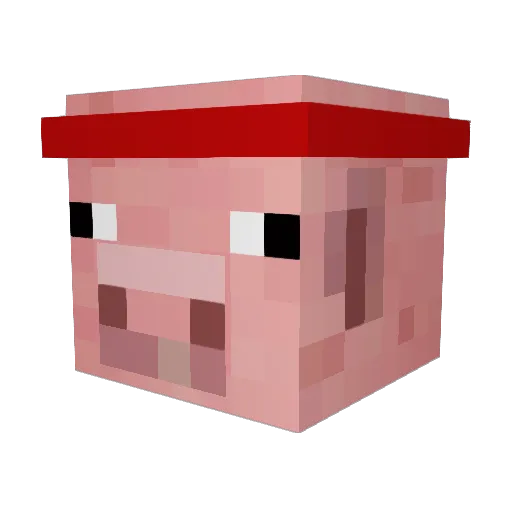 Pamarian Minecraft avatar head, 3D render