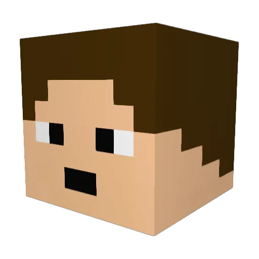 Pamaxxlp Minecraft avatar head, 3D render