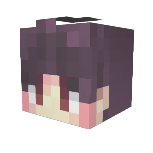 PambaX Minecraft avatar head, 3D render