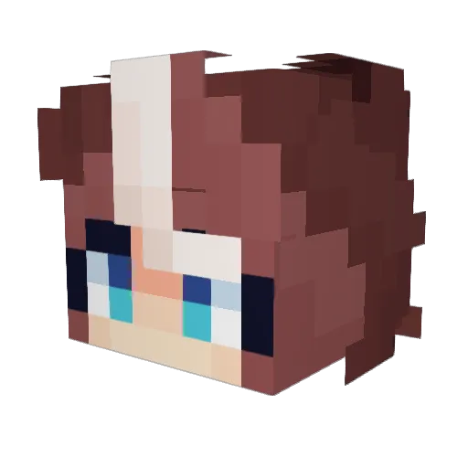 Pamchom Minecraft avatar head, 3D render