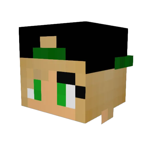 PamelaNM Minecraft avatar head, 3D render