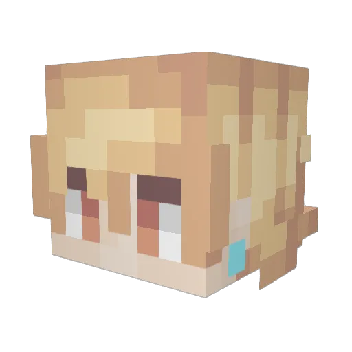 PamerTv Minecraft avatar head, 3D render