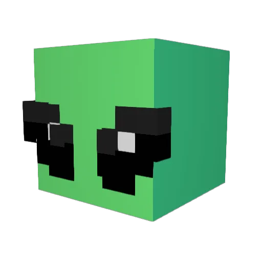 Pamot Minecraft avatar head, 3D render