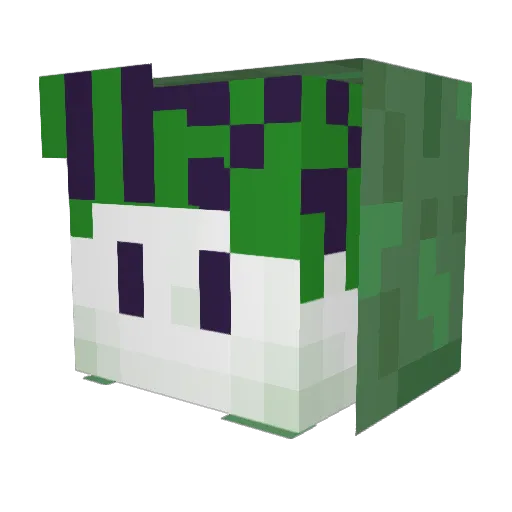 Pampersbomber Minecraft avatar head, 3D render