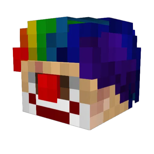 Pampersons Minecraft avatar head, 3D render