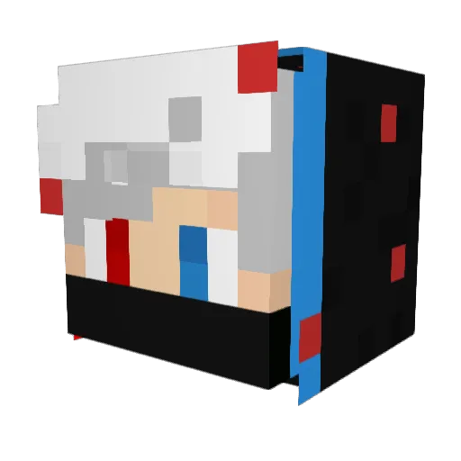 Pan0699 Minecraft avatar head, 3D render