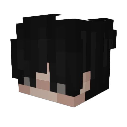 PanConPebre Minecraft avatar head, 3D render