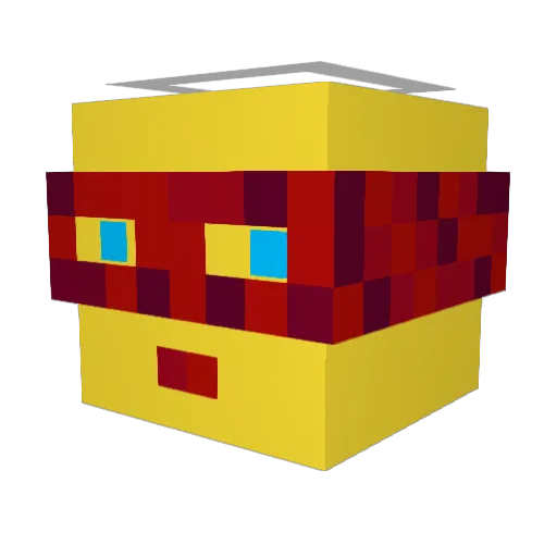PanConQueso_MC Minecraft avatar head, 3D render