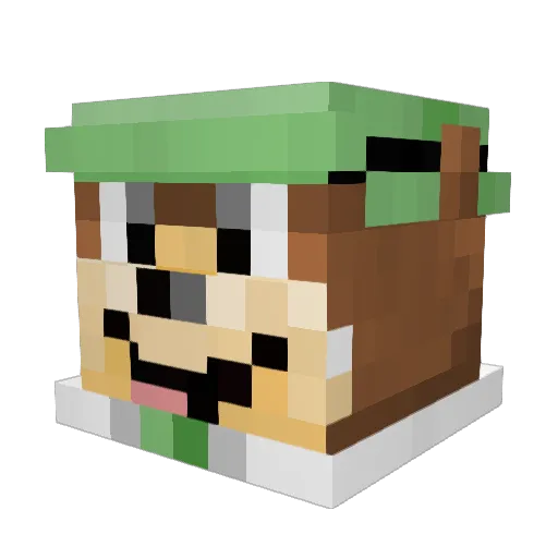 PanDanny Minecraft avatar head, 3D render