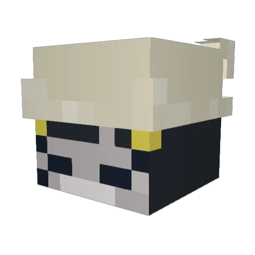 PanDeMelUnU Minecraft avatar head, 3D render