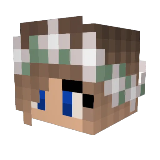 PanDiamondxD Minecraft avatar head, 3D render