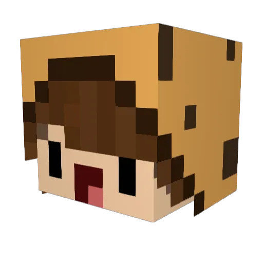PanGreys Minecraft avatar head, 3D render