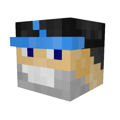 PanGrzesiuPVP Minecraft avatar head, 3D render