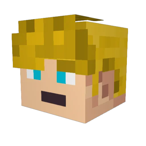 PanLap Minecraft avatar head, 3D render