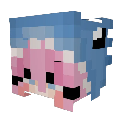PanLilQueen Minecraft avatar head, 3D render