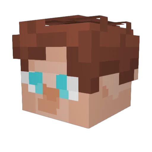 PanLisek Minecraft avatar head, 3D render
