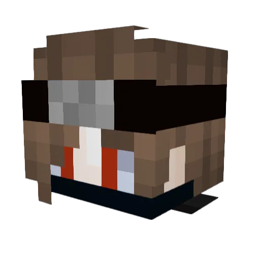 PanMa Minecraft avatar head, 3D render