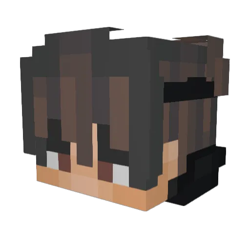 PanOski Minecraft avatar head, 3D render