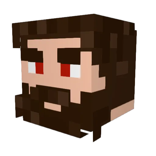 PanTheHolic Minecraft avatar head, 3D render