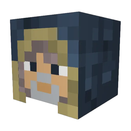 PanZeR45 Minecraft avatar head, 3D render