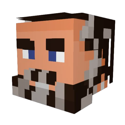 PanZerF1L Minecraft avatar head, 3D render
