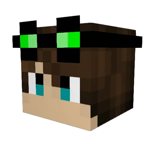 Pan_JJ Minecraft avatar head, 3D render