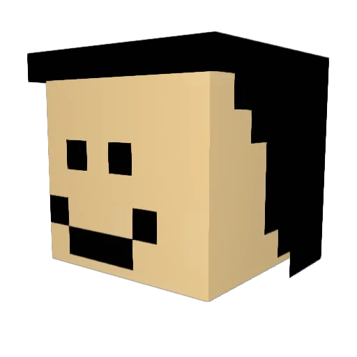 Pan_Lypka Minecraft avatar head, 3D render