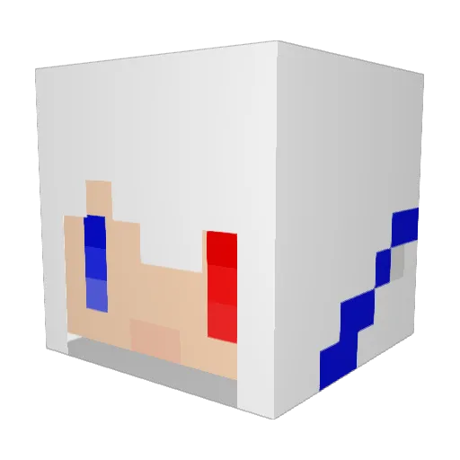 Pan_Pan_ Minecraft avatar head, 3D render