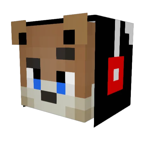 Pan_frugo Minecraft avatar head, 3D render