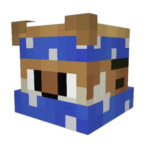 Panabua Minecraft avatar head, 3D render