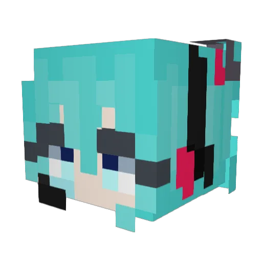 Panayop Minecraft avatar head, 3D render