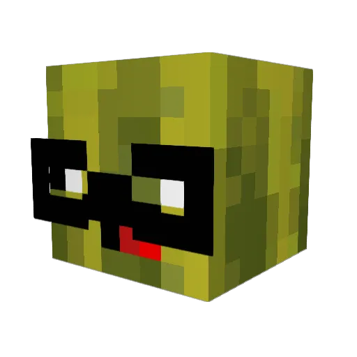 Panbazouu Minecraft avatar head, 3D render