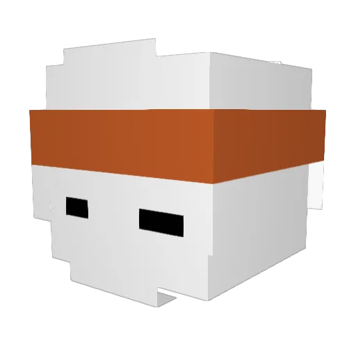 Pancake0 Minecraft avatar head, 3D render