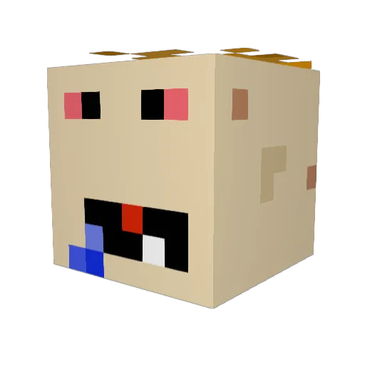 Pancake12312 Minecraft avatar head, 3D render