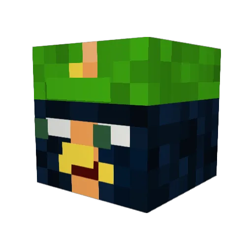Pancake137 Minecraft avatar head, 3D render