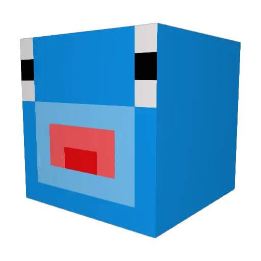 Pancake16_ Minecraft avatar head, 3D render