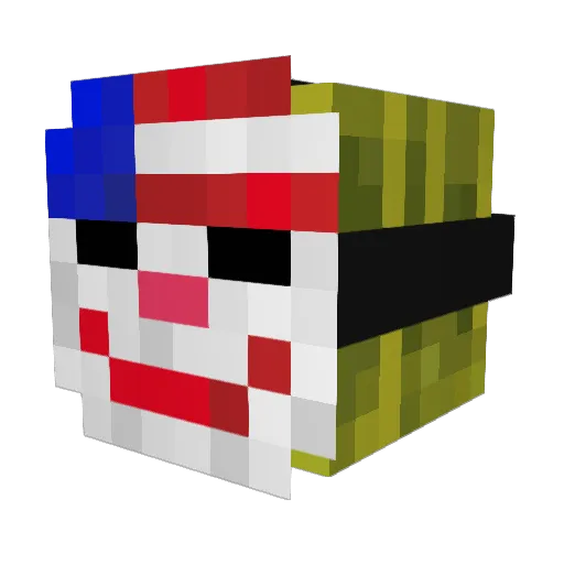 Pancake1st Minecraft avatar head, 3D render