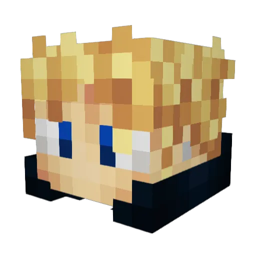 PancakeFace72 Minecraft avatar head, 3D render