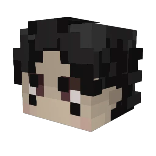 PancakeGalaxyE Minecraft avatar head, 3D render
