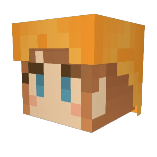 PancakeKarma Minecraft avatar head, 3D render