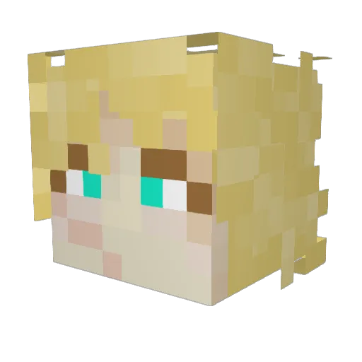 PancakeLizard123 Minecraft avatar head, 3D render