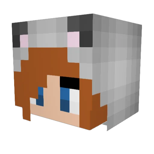 PancakePanda109 Minecraft avatar head, 3D render