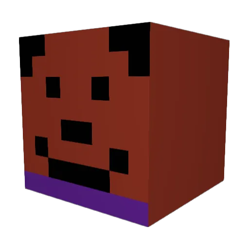 PancakePigOG Minecraft avatar head, 3D render