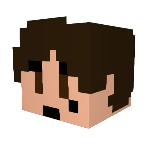 PancakeTheBoi Minecraft avatar head, 3D render